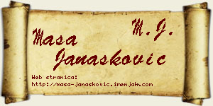 Maša Janašković vizit kartica